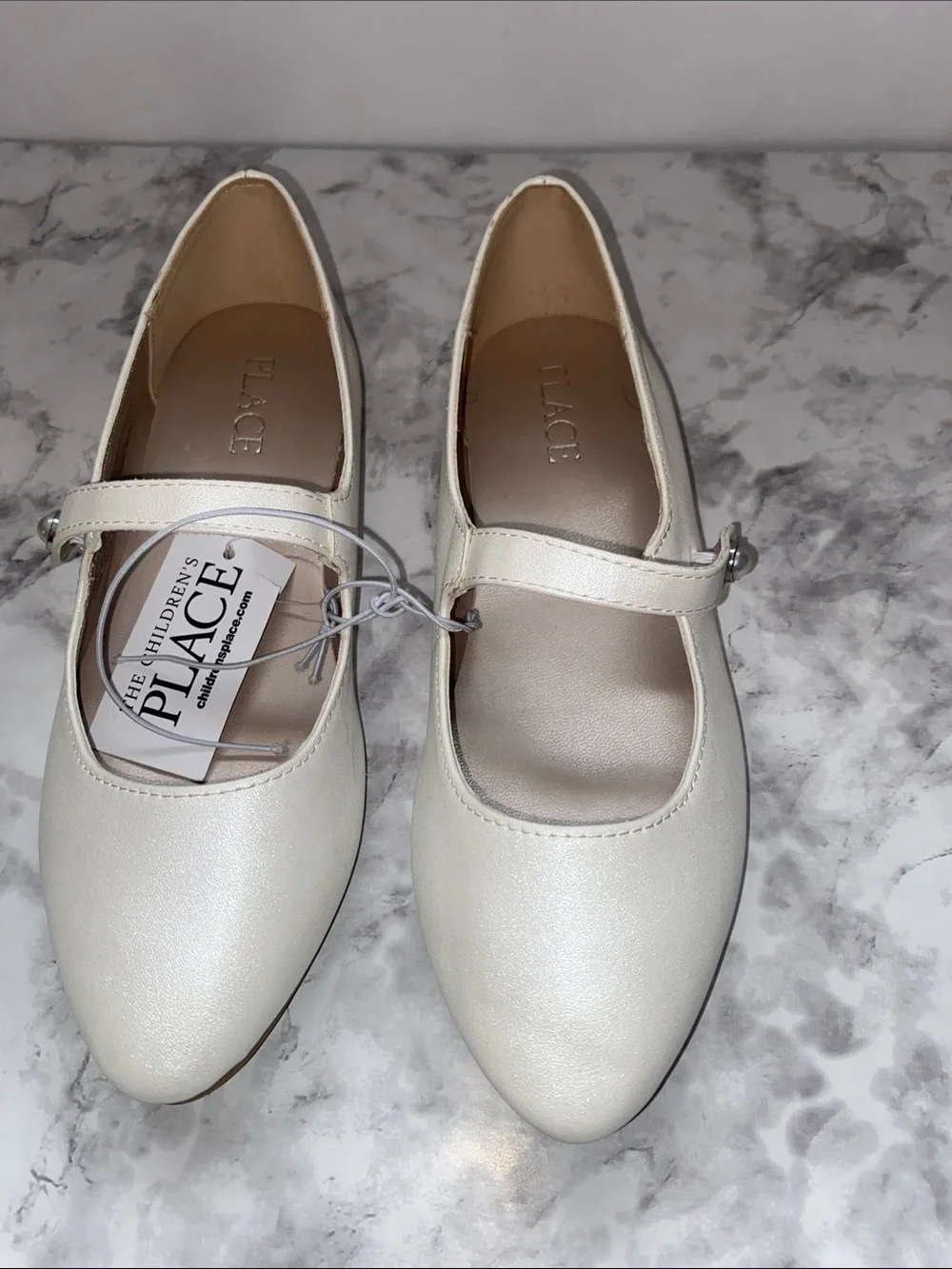 The Children's Place Cream Mary Jane Flats